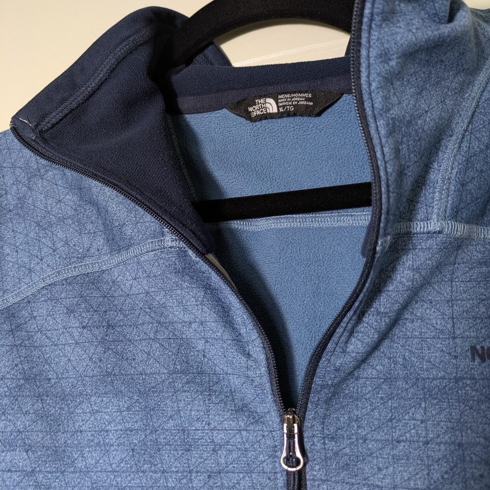 The North Face Navy/Light Blu Patterned Colorway Pullover Warm Camping Winter - Picture 4 of 16